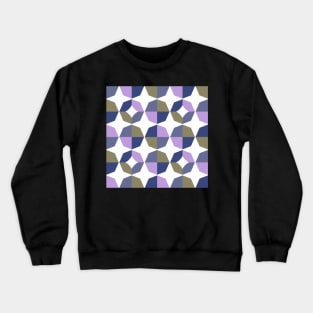 Mid Mod Geometric Blue Purple Crewneck Sweatshirt